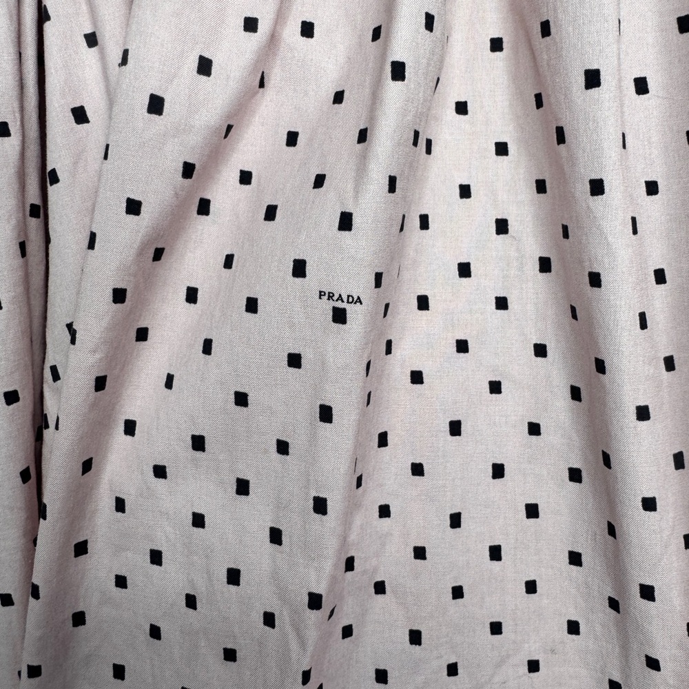 Prada Vintage Pink Squared Polka Dot Dress - Picture 6 of 16